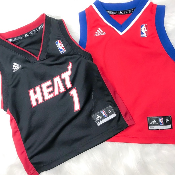 2 Boys Adidas Basketball Jerseys - Picture 1 of 2